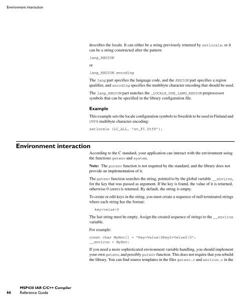 MSP430 IAR C/C++ Compiler reference guide - Rice University