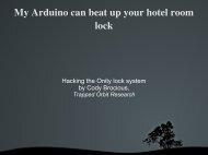 My Arduino can beat up your hotel room lock - Hakim