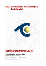 Gesamtprogramm des Controller Zentrum St. Gallen 2011 ... - CZSG