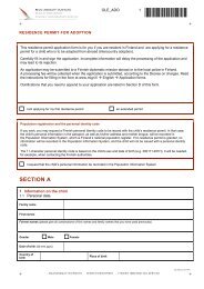 RESIDENCE PERMIT FOR ADOPTION - Maahanmuuttovirasto