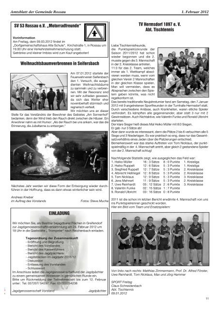 AMTSBLATT - Gemeinde Rossau