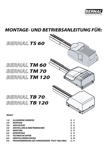 montage - BERNAL Torantriebe GmbH