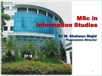 MSc in Information Studies
