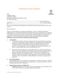 COPYRIGHT TRANSFER AGREEMENT - Wiley