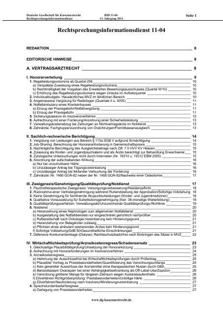 Rechtsprechungsinformationsdienst 10 02 Deutsche Gesellschaft