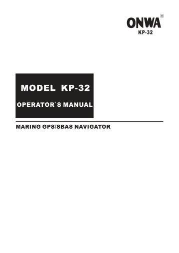 Download User Manual - Official Website of Onwa Marine ...