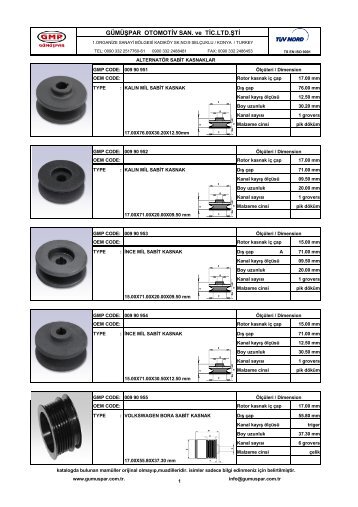 Alternator Pulley - gÃ¼mÃ¼Åpar