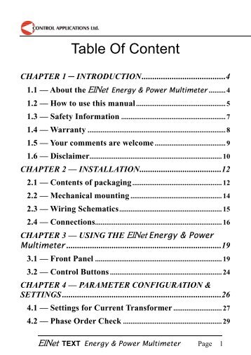 Chapter Title - Elnet best Power and energy quality meters