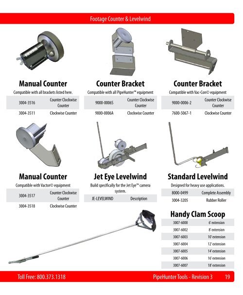 Sewer Cleaning Parts & Accessories - PipeHunter Equipment