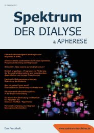 Gesundheitsschädigende - Spektrum der Dialyse und Apherese