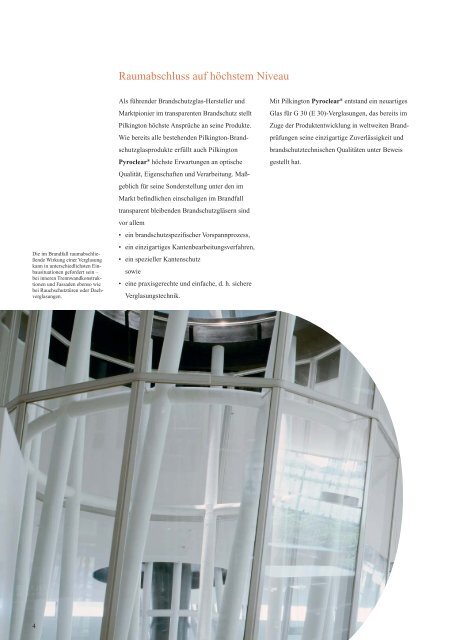 Broschüre Pilkington Pyroclear® (PDF 1.04 MB) - Flachglas Schweiz