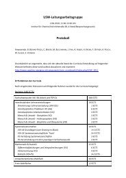 USW-Leitungsarbeitsgruppe Protokoll - CePoL/MC NAWI Graz