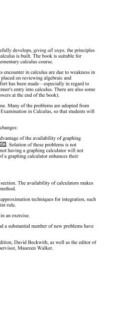 Schaum's Outline of Theory and Problems of Beginning Calculus