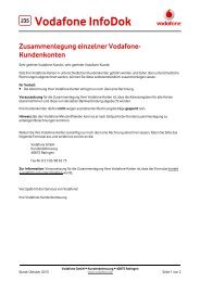 InfoDok 235: Zusammenlegung einzelner Vodafone-Kundenkonten