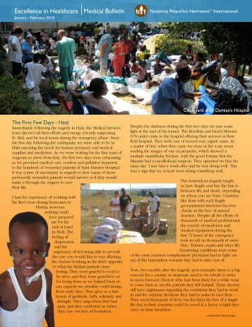 Excellence in Healthcare Medical Bulletin - Friends of the Orphans
