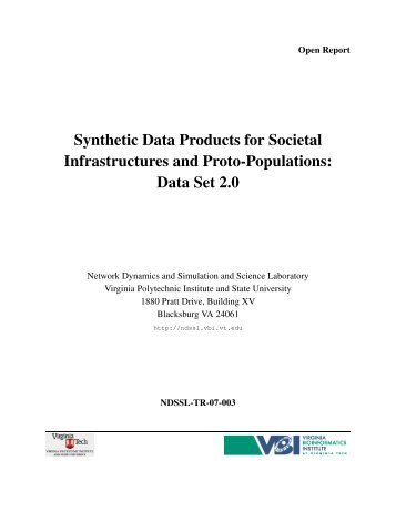 Synthetic Data Products for Societal Infrastructures and Proto ...