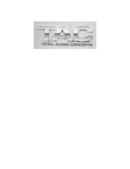 TAC Matchless User Manual - Analog Recording Console Forum