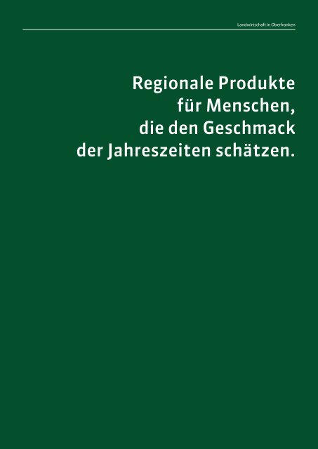 der Stolz unserer Landwirte! - Genussregion Oberfranken