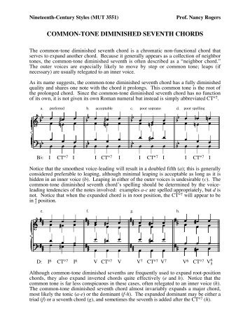 COMMON-TONE DIMINISHED SEVENTH CHORDS - Mailer Fsu