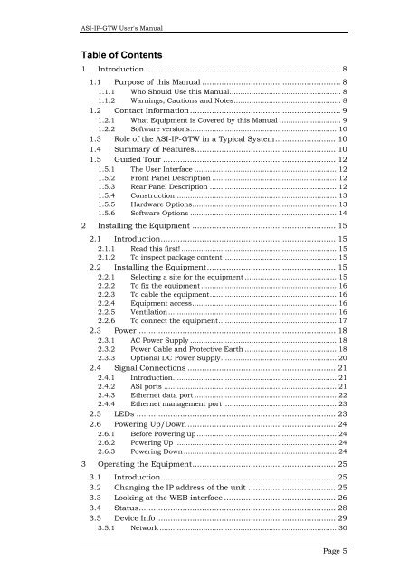 TVG420 User Manual 2.2 (SW release 1.2.2)