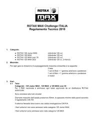 ROTAX MAX Challenge ITALIA Regolamento ... - ROBERT karting