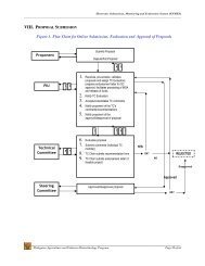 Steps for online submission, evaluation and approval of proposal