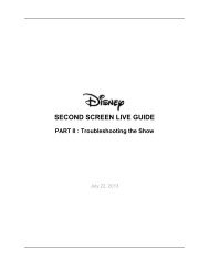 second screen live guide - Disney Digital Cinema Portal Homepage