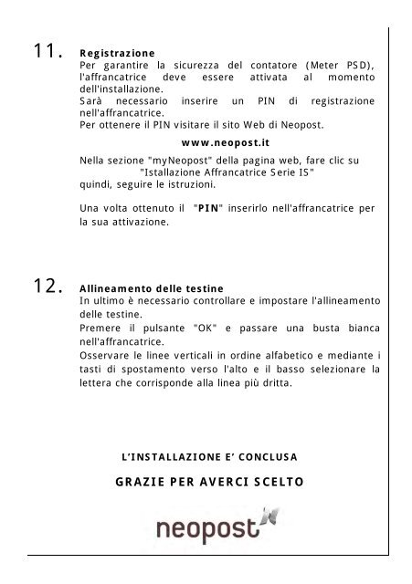 4150613Ea IS350 420 440 Italie GI.PUB - Neopost