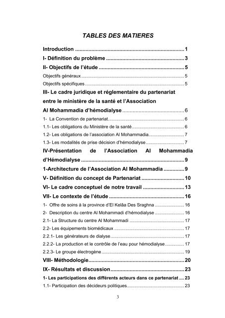 Liste des sigles utilisés - Ministère de la santé