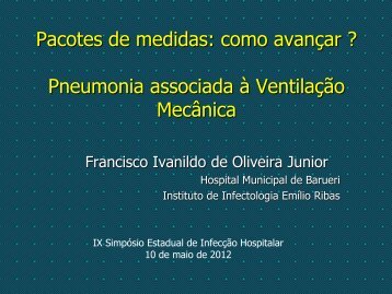 Pneumonia Associada Ã  VentilaÃ§Ã£o MecÃ¢nica