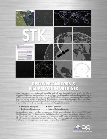 DISCOVER ANALYSIS & VISUALIZATION WITH STK - AGI