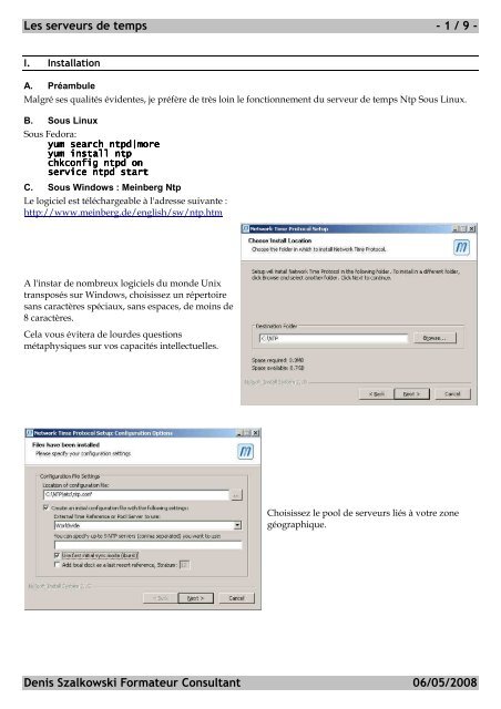 Ntp Network Time Protocol : les serveurs de temps - Denis ...