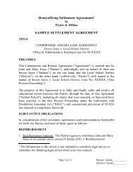 Sample Settlement Agreement - Wrightslaw