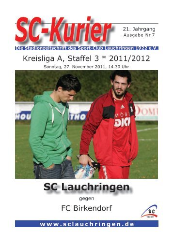 FC Birkendorf, Sonntag, 27.11.2011 - 14:30 Uhr - SC Lauchringen