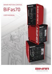 BiFas70 User manual - Binar Elektronik