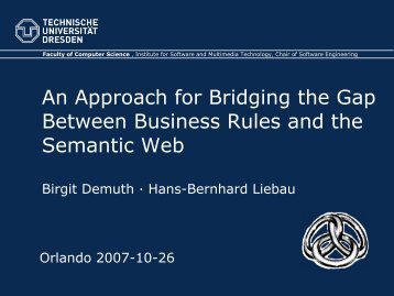 Demuth and Liebau - RuleML-2007