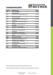 Stehfix Ersatzteil Preisliste - Heymer Rehatechnik