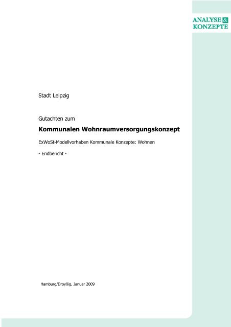 Wohnraumversorgungskonzept Leipzig - Gutachten