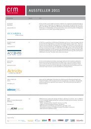 aussteller 2011 - Swiss CRM Forum