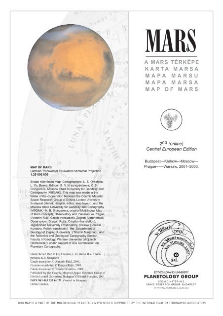 Map info pages, printer friendly A/4 (1 MB PDF) - EÃ¶tvÃ¶s LorÃ¡nd ...