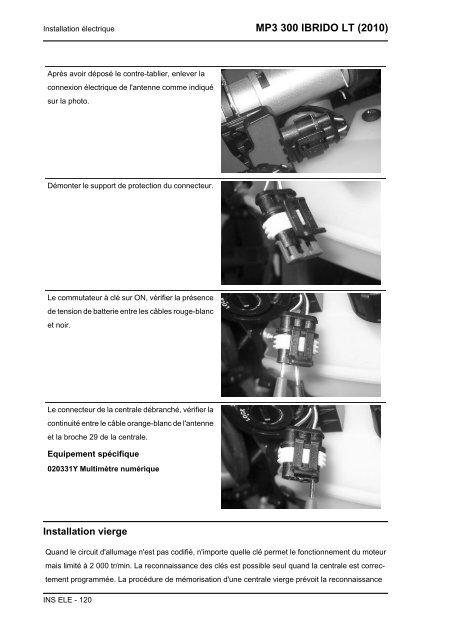 manuale stazione di servizio mp3 300 ibrido lt (2010)