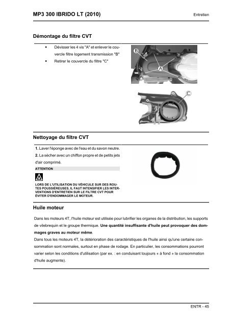 manuale stazione di servizio mp3 300 ibrido lt (2010)