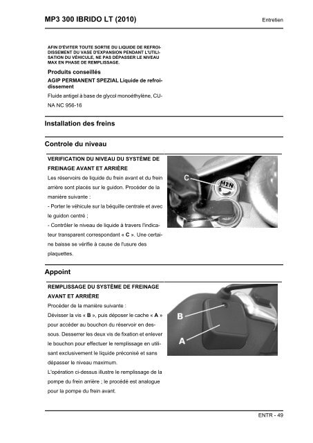 manuale stazione di servizio mp3 300 ibrido lt (2010)