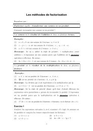 Les mthodes de factorisation