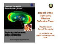 The LWS Geospace Storm Investigations - International Living With ...