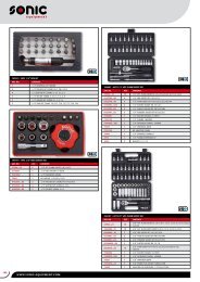 WWW.SONIC-EQUIPMENT.COM 140