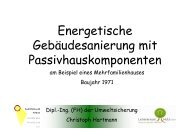 Vom Altbau zum Niedrigenergiehaus mit ... - Passivhauskreis