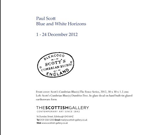 Paul Scott Blue and White Horizons - The Scottish Gallery