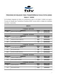 Edital - TransferÃªncia - DivulgaÃ§Ã£o do Resultado 2009-02 - FDV