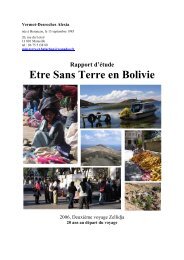 Vermot-Desroches Alexia - Etre Sans Terre en Bolivie ... - Zellidja
